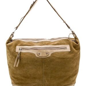 Balenciaga XL Courier Hobo Weekender Bag in Suede